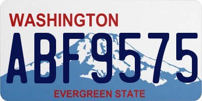 WA license plate ABF9575