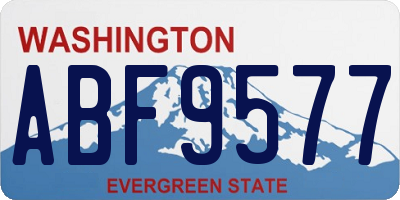 WA license plate ABF9577