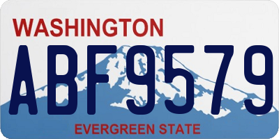 WA license plate ABF9579