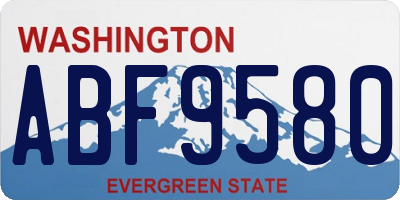WA license plate ABF9580