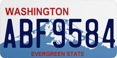WA license plate ABF9584