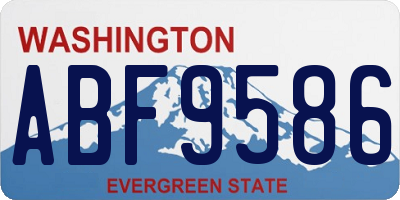 WA license plate ABF9586