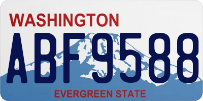 WA license plate ABF9588