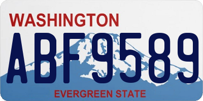 WA license plate ABF9589