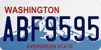 WA license plate ABF9595