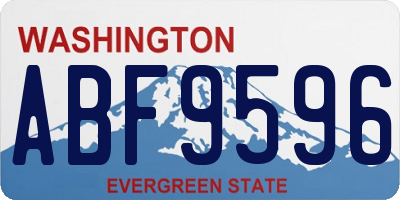 WA license plate ABF9596