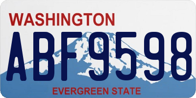 WA license plate ABF9598