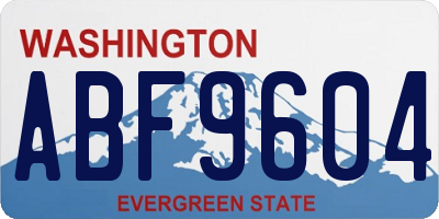 WA license plate ABF9604