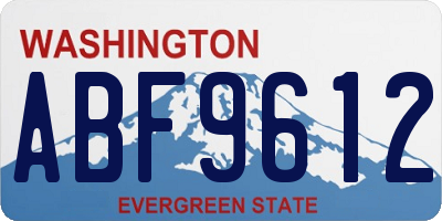 WA license plate ABF9612