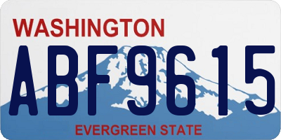 WA license plate ABF9615