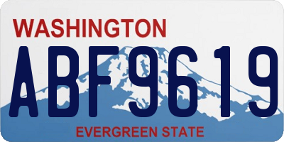 WA license plate ABF9619