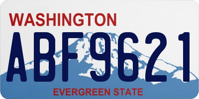 WA license plate ABF9621