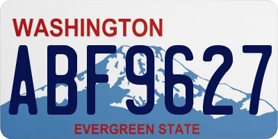 WA license plate ABF9627