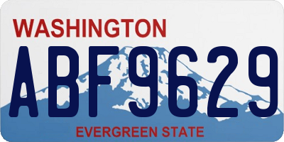 WA license plate ABF9629