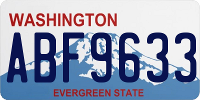 WA license plate ABF9633