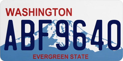 WA license plate ABF9640