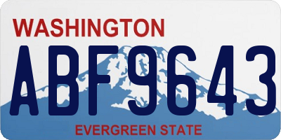 WA license plate ABF9643