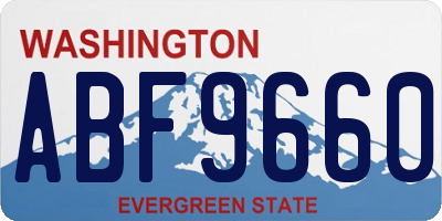 WA license plate ABF9660