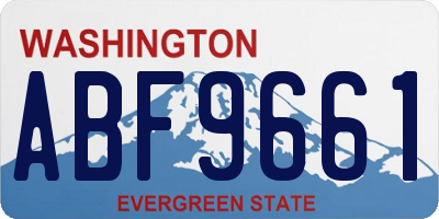 WA license plate ABF9661