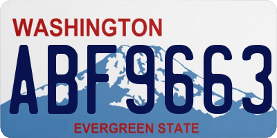 WA license plate ABF9663
