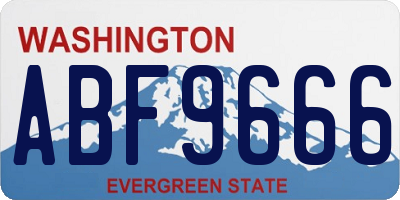 WA license plate ABF9666