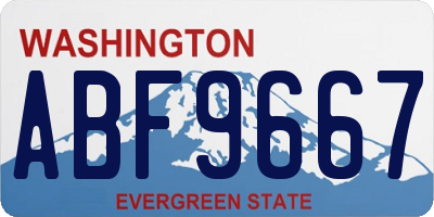 WA license plate ABF9667