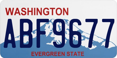WA license plate ABF9677