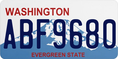 WA license plate ABF9680