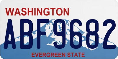 WA license plate ABF9682