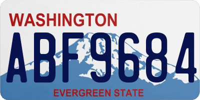 WA license plate ABF9684