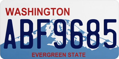 WA license plate ABF9685