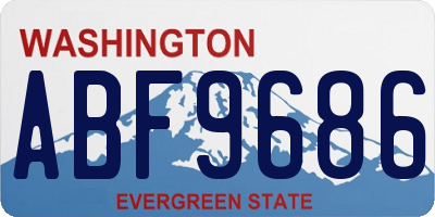 WA license plate ABF9686