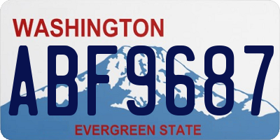 WA license plate ABF9687