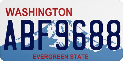 WA license plate ABF9688