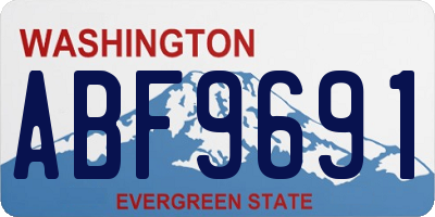 WA license plate ABF9691