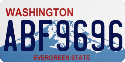 WA license plate ABF9696