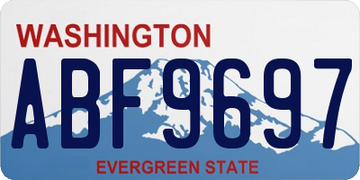 WA license plate ABF9697