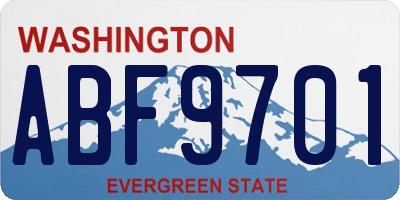 WA license plate ABF9701