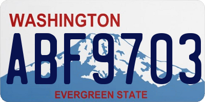 WA license plate ABF9703