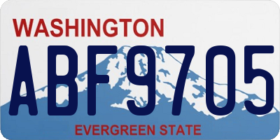 WA license plate ABF9705