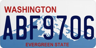 WA license plate ABF9706