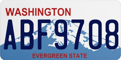 WA license plate ABF9708