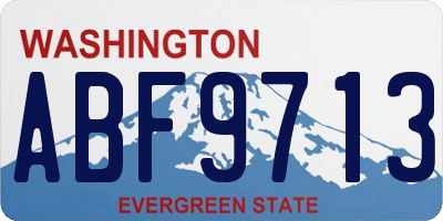 WA license plate ABF9713