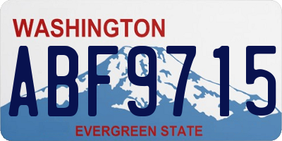 WA license plate ABF9715
