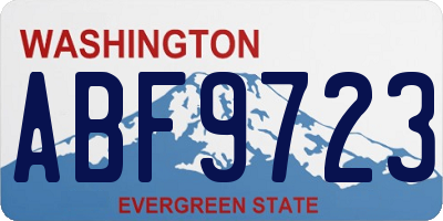 WA license plate ABF9723
