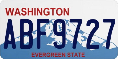 WA license plate ABF9727