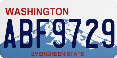 WA license plate ABF9729