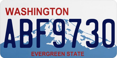 WA license plate ABF9730