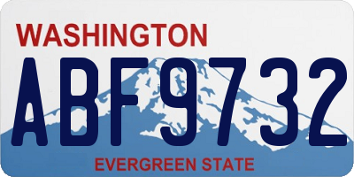 WA license plate ABF9732