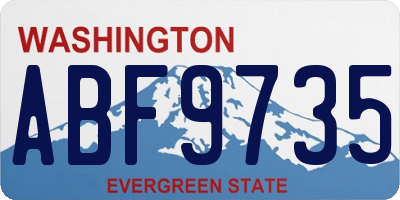 WA license plate ABF9735